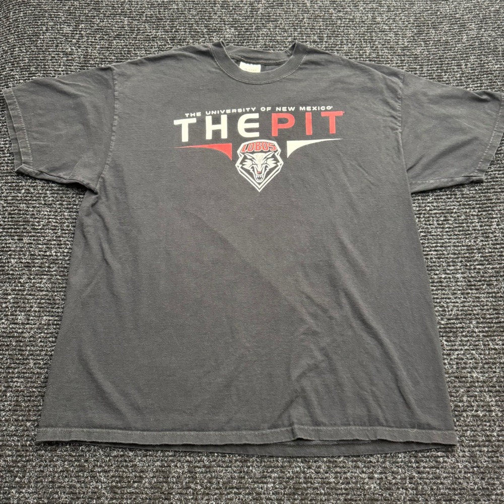 University of New Mexico UNM Lobos The Pit Basketball T-Shirt Black Mens XL